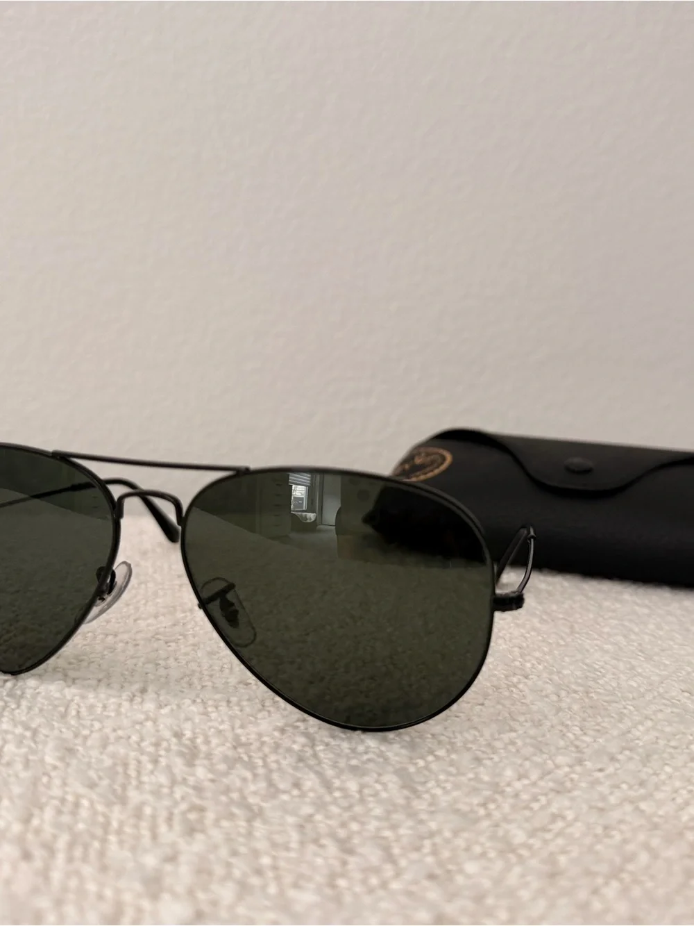 Ray-Ban Black Aviator Large Metal Sunglasses